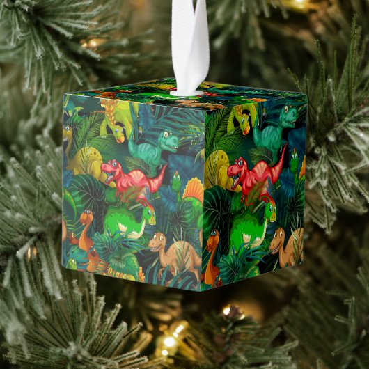 Dinosaur Park Kubus Ornament (Boom)