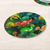 Dinosaur Park Ronde Kartonnen Onderzetter (Gebogen)