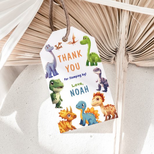Dinosaur Party Cadeaulabel