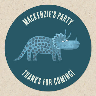Dinosaur Party Dank u Ronde Sticker