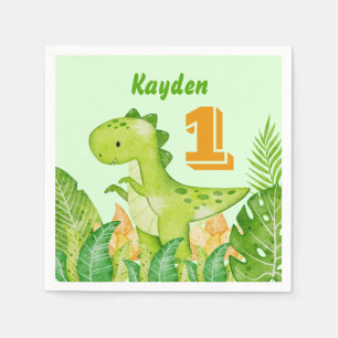 Dinosaur party gepersonaliseerd servet