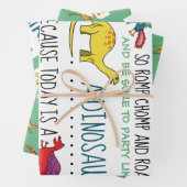 Dinosaur Party Inpakpapier Vel (In situ)