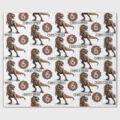 Dinosaur Party Kids Birthday Trex Cadeaupapier (Vlak)