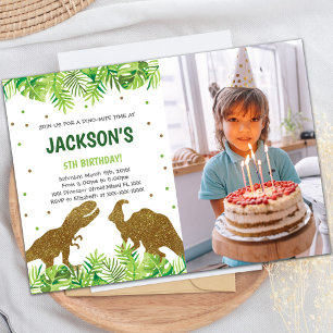 Dinosaur Party-uitnodigingen voor kinderen Kaart