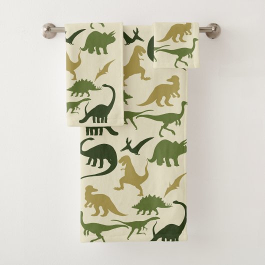 Dinosaur Pattern Bad Handdoek (Insitu)