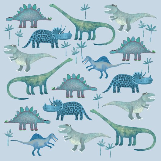 Dinosaur Pattern Blue Cadeaupapier