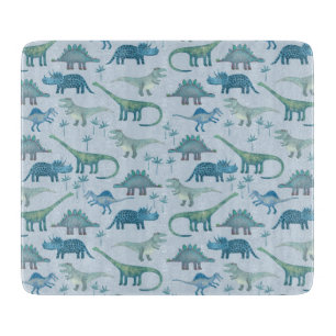 Dinosaur Pattern Blue Snijplank