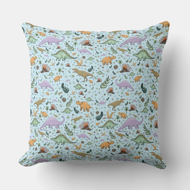 Dinosaur Pattern Cushion Kussen (Voorkant)