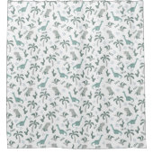 Dinosaur Pattern Douchegordijn (Voorkant)