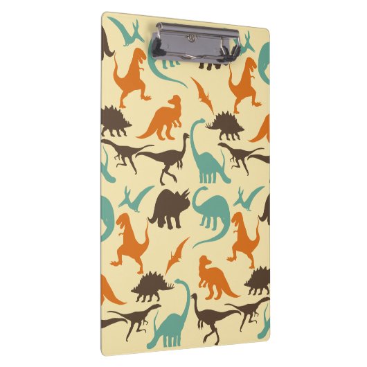 Dinosaur Pattern Silhouette Klembord (Rechts)