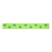 Dinosaur Paw Print Pattern Green Blue Birthday Lint (Voorkant)