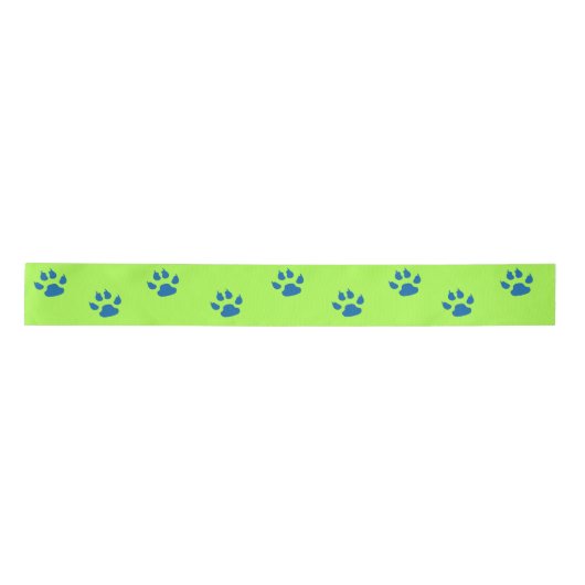 Dinosaur Paw Print Pattern Green Blue Birthday Lint (Voorkant)