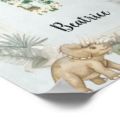 Dinosaur Personalized Name Monogram B Nursery Poster (Hoek)