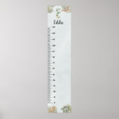 Dinosaur Personalized Name Monogram E Growth Chart Poster (Voorkant)