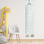 Dinosaur Personalized Name Monogram E Growth Chart Poster