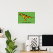 Dinosaur personnalisé texte et affiche couleur (Bureau à domicile)