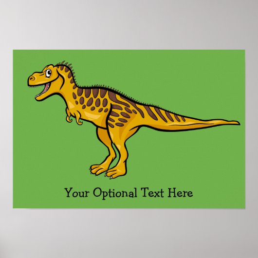 Dinosaur personnalisé texte et affiche couleur (Devant)