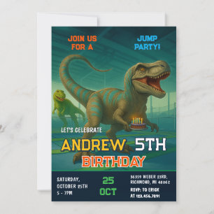 Dinosaur personnel Boy's Dino Invitation de fête d