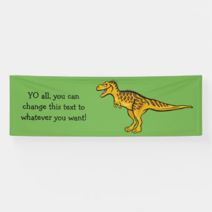 Dinosaur personnifié texte & bannière couleur