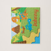 Dinosaur Persoonlijke naam Puzzle Legpuzzel (Verticaal)