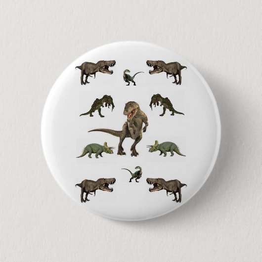 Dinosaur Pin Ronde Button 5,7 Cm (Voorkant)