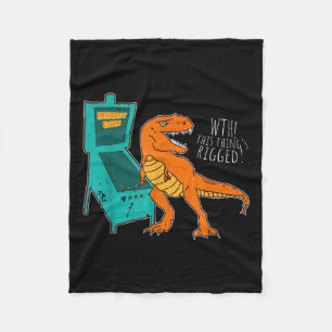 Dinosaur Pinball Wizard Arcade Machine Player Pict Fleece Deken