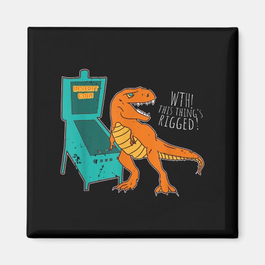 Dinosaur Pinball Wizard Arcade Machine Player Pict Magneet (Voorkant)