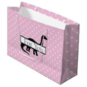 Dinosaur Pink Poker Patroon Groot Cadeauzakje (Voorkant Gekanteld)