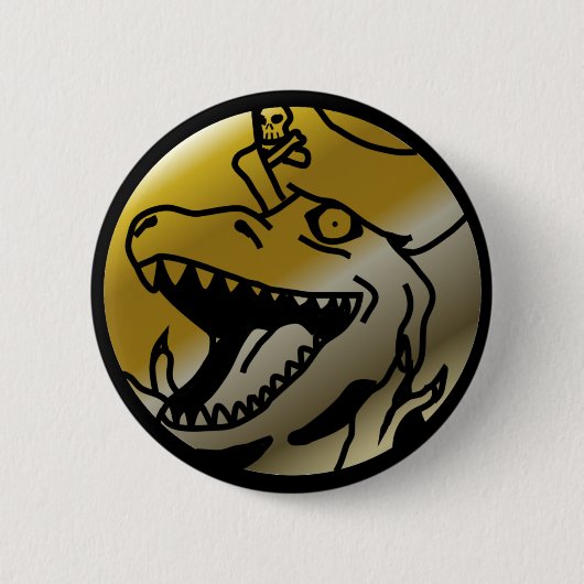 Dinosaur Pirate Button (Voorkant)