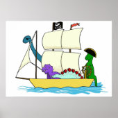 Dinosaur pirates sail the seven seas poster (Voorkant)