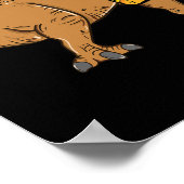 Dinosaur Pizza Slice Lover Poster (Hoek)