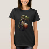 Dinosaur playing Basketball Coach Dino Trex Rex Sp T-shirt (Voorkant)