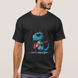 Dinosaur playing guitar T-shirt 