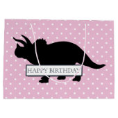 Dinosaur Poker rose Motif Grand sac garçon (Dos)