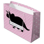 Dinosaur Poker rose Motif Grand sac garçon (Dos Angle)