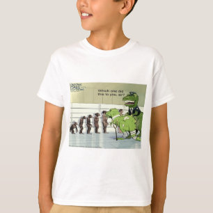 Dinosaur Politie Lineup Boys Funny T-shirt
