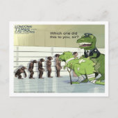 Dinosaur Politie Lineup Funny Briefkaart (Voorkant)
