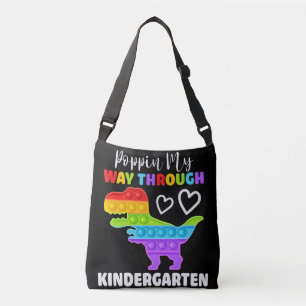 Dinosaur Poppin My Way Through Kindergarten Crossbody Tas