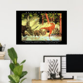 Dinosaur Poster Styracosaurs Gorgosaurus Greg Paul (Bureau à domicile)
