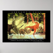 Dinosaur Poster Styracosaurs Gorgosaurus Greg Paul (Devant)