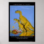 Dinosaur Poster Yangchuanosaurus Greg Paul (Voorkant)