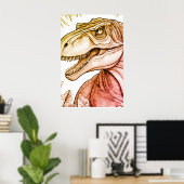 Dinosaur Posters for Kid's Room Wall Poster (Bureau à domicile)