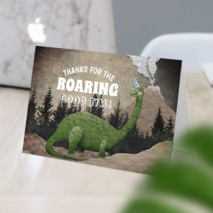 Dinosaur Prehistc Boys Birthday Bedankkaart