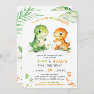 Dinosaur Premier Invitation Anniversaire Pour Jume