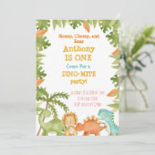 Dinosaur première invitation anniversaire Dinosaur (Debout devant)