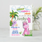 Dinosaur Première invitation d'anniversaire (Debout devant)