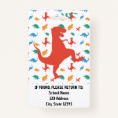 Dinosaur Professeur Badge (Dos)