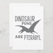 Dinosaur Puns zijn terabyl Bedankkaart (Voorkant / Achterkant)