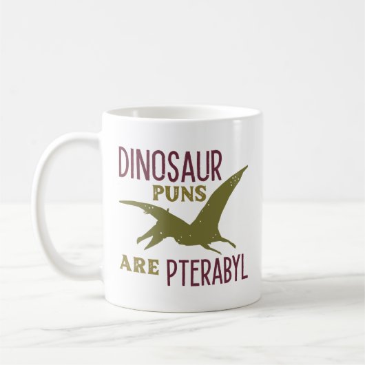 Dinosaur Puns zijn terabyl Koffiemok (Links)