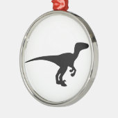 Dinosaur Raptor, Dino Design Metalen Ornament (Links)